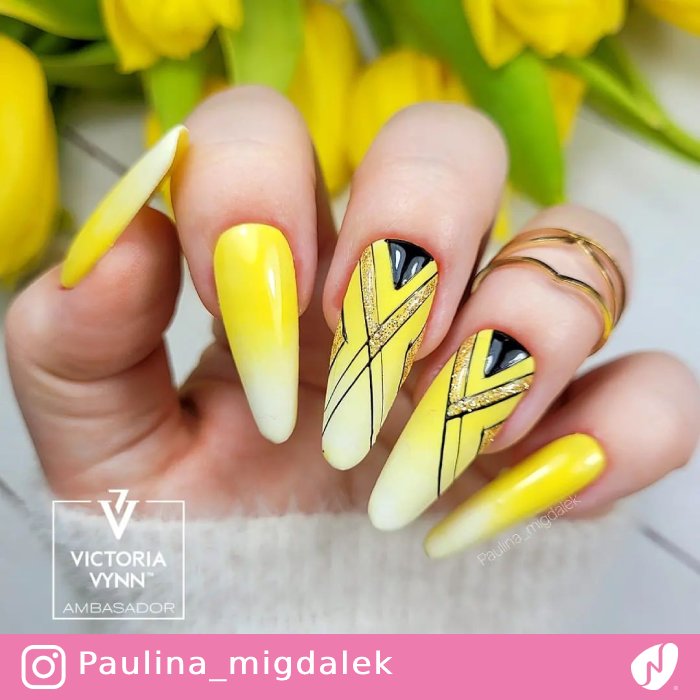 Geometric Ombre Nails